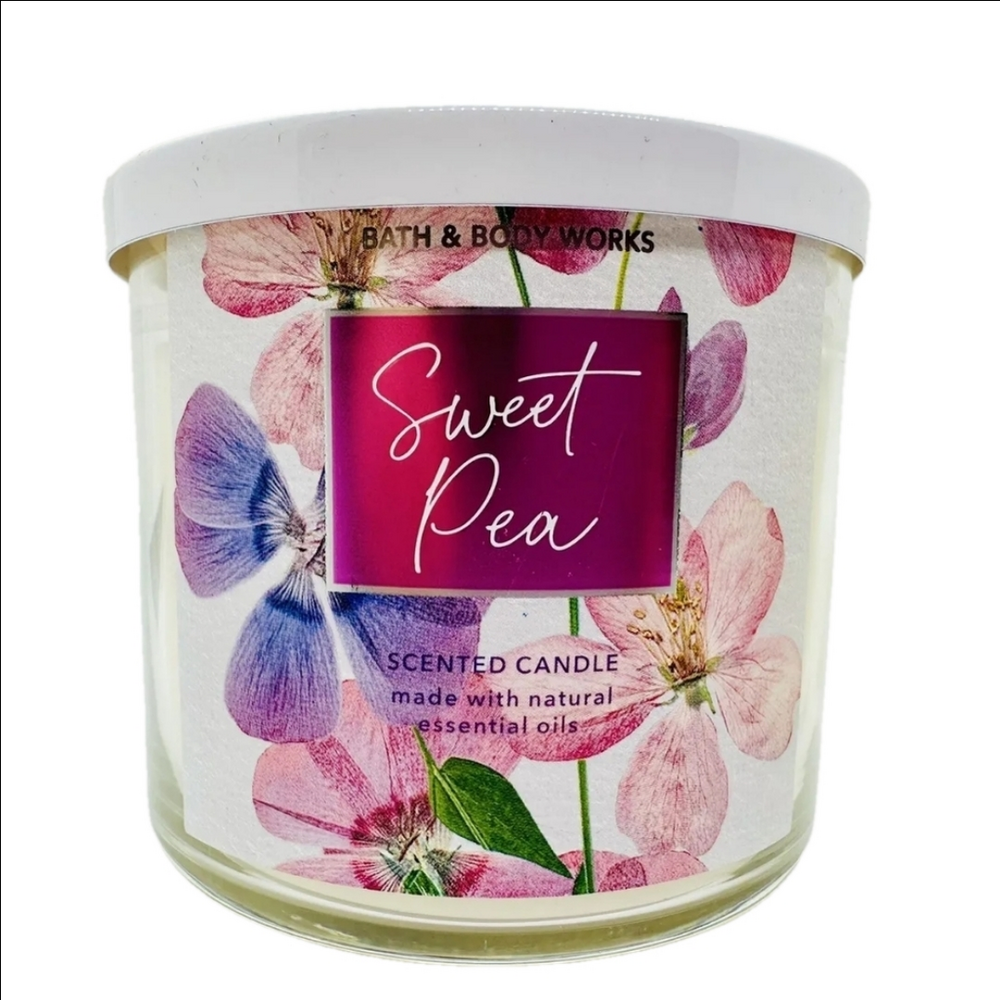 Bath & Body Works Sweet Pea 3-Wick Candle